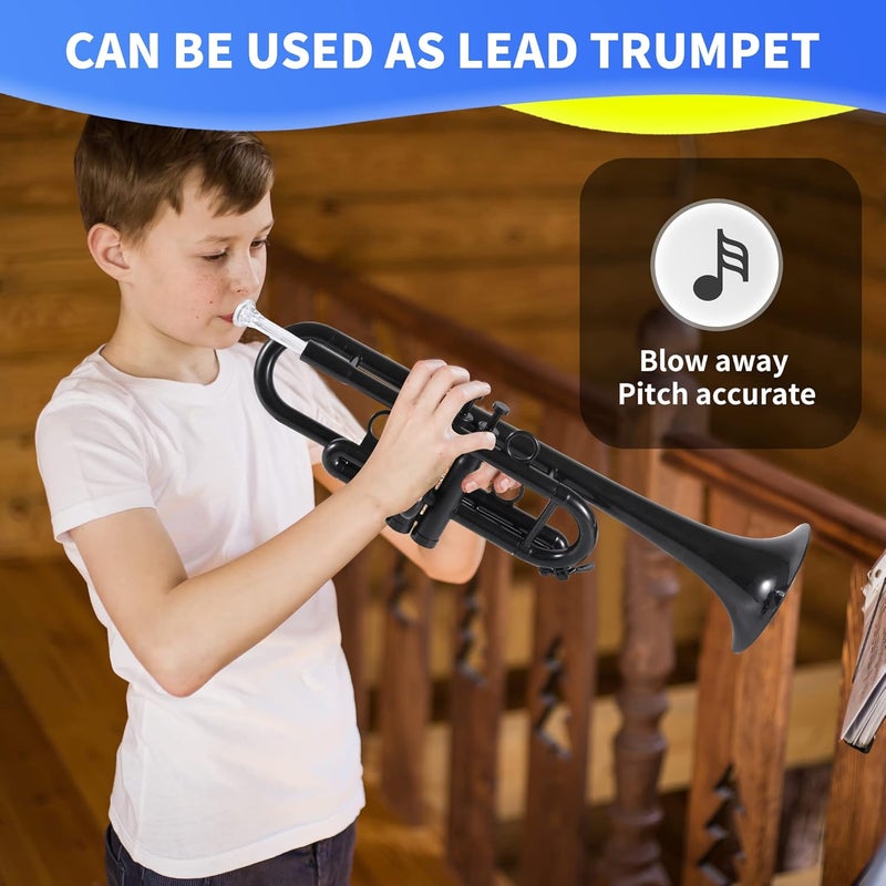 PAMPET Professional Plastic Trumpet C trumpet (Black) - Image 3